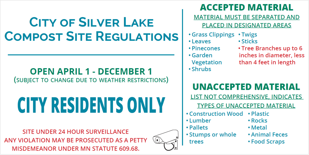 Silver Lake Compost Sign